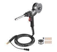 VEVOR Linterna MIG para soldadura 135 A con cable de 3 m, pistola MIG para soldadura por bobina con Miller Spoolmate 100, 11 puntas de contacto de repuesto y alambre de aluminio robusto, para taller e