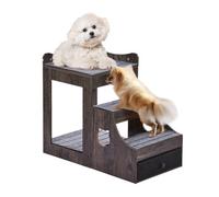 VEVOR Litera para Perros y Gatos con Escaleras Extraíbles 830 x 450 x 675 mm Múltiples Escalones con Cajón de Almacenamiento para Uso en Interiores, Hogar, Dormitorio, Cerca de Cama y Ventana, Gris