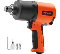 VEVOR Llave de Impacto Neumática Impulsión Cuadrada de 1,9 cm Llave de Impacto de Aire 2535,4 Nm 6000 rpm Plástico y Acero con Conector Rápido de Aire Bidón de Aceite para Reparación Pesada de Coches