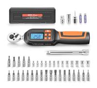 VEVOR Llave Dinamométrica 1/4" con Pantalla LCD Kit Accesorios 42 Piezas