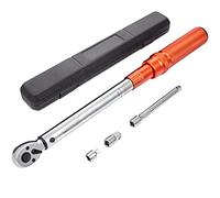 VEVOR Llave Dinamométrica 3/8" Llave Dinamométrica Mecánica 14-110 Nm Precisión ±3% Llave de Carraca Ajustable 72 Dientes Contrafuerte con 2 Adaptadores y Extensión 152,4 mm Kit Mantenimiento de Coche