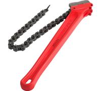 VEVOR Llave para Tubos de Cadena de 760 mm Llave de Garra Para Tubos de 110-185 mm Llave Para Tubos de Plomería de Acero Resistente oara Grifo de Fregadero, Inodoro, Escurridor, Baño, Cocina