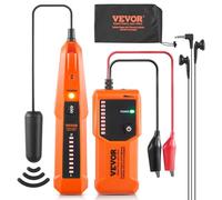 VEVOR Localizador de Cables Subterráneos, Profundidad de Detección de Hasta 1 m y Longitud de Detección de 305 m, Rastreador de Cables y Detector de Roturas con Auriculares para Vallas para Mascotas