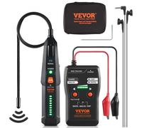 VEVOR Localizador de Cables Subterráneos, Profundidad de Detección de Hasta 2 m y Rango de Detección de 1000 m en Modo Digital, Rastreador de Cables y Detector de Roturas con Auriculares Incluidos