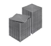 VEVOR Loseta de PVC Losetas Autoventiladas 55 PCS Baldosa de Clip Calada para Suelo 30x30x1,5 cm Baldosa de Jardín de Enclavamiento Drenaje Rápido Interior Exterior para Terraza Cocina Spa Baño, Gris