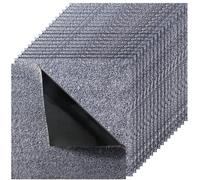 VEVOR Losetas de Alfombra Cuadradas, para Suelo de Moqueta, 457,2 x 457,2 x 12 mm, Autoadhesivas, con Una Superficie de 2,0 m², para Apartamentos, Oficinas, Propiedades de Alquiler, Gris, 10 uds