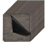 VEVOR Losetas de Alfombra Reutilizables de 609,6 x 609,6 x 6 mm, 24 uds, Alfombra Modular Cuadrada, Suave, Acolchada, sin Costuras, 9 m², para Sala de Estar, Dormitorio, Interior, Gris y Marrón