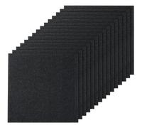 VEVOR Losetas para Alfombras, Despegar y Pegar, Autoadhesivas, Losetas de Alfombra, Fácil de Instalar, Bricolaje para Dormitorio, Sala de Estar, Interior y Exterior (15 Baldosas, Negro Carbón)