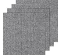 VEVOR Losetas para Alfombras que Se Despegan y Pegan, Autoadhesivas, Losetas de Alfombra, Fácil de Instalar, Bricolaje para Dormitorio, Sala de Estar, Interior y Exterior (12 Baldosas, Gris Claro)