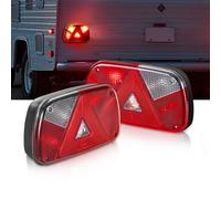 VEVOR Luces de Remolque, con Modos de Luz de Freno, Giro, Trasera, Matrícula, Marcha Atrás y Antiniebla, Kit de Iluminación Impermeable para Remolques de Camiones, 235 x 135 x 70 mm, 2 Piezas