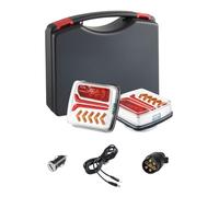 VEVOR Luces de Remolque, con Modos de Luz Trasera/la de Giro/la de Freno/la de Matrícula/la de Marcha Atrás, Kit de Iluminación Impermeable para Barco, Camión, RV, Rectangular, 110 x 120 x 58 mm