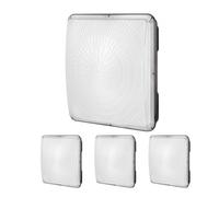 VEVOR Luces LED para Taller 4 Piezas Luces de Techo para Garaje 150 W 16500 lm 5000 K 31,5x31,5 cm Montaje en Superficie Iluminación de Techo IP65 para Gasolinera, Almacén, Fábrica Industrial, Tienda