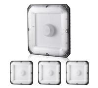 VEVOR Luces LED para Taller 4 Piezas Luces de Techo para Garaje 80 W 8800 lm 5000 K 25,4x25,4 cm Montaje en Superficie Iluminación de Techo IP65 para Gasolinera, Almacén, Fábrica Industrial, Tienda