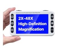 VEVOR Lupa Digital Portátil Electrónica de Vídeo HD 12,7 cm para Modelos Bajos, con Zoom 2X a 48X con Lente Dual de 13 MP para Cerca y Lejos, Modo de 26 Colores, Salida AV/HDMI y Asa Plegable