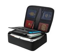 VEVOR Maletín Ignífugo para Documentos, Resistente al Agua y al Calor hasta 1000 °C, con Una Cerradura de Combinación de 3 Dígitos, para Pasaportes y Documentos Importantes, 360 x 275 x 110 mm