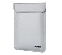 VEVOR Maletín Ignífugo para Documentos, Resistente al Agua y al Calor hasta 1200 °C, con Cremallera Suave, Portátil y Monedero para Documentos Importantes, 380 x 282 x 9 mm, Una Sola Capa, Gris