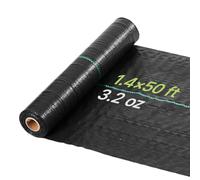 VEVOR Malla Antihierbas 0,4 x 15,2 m, 90 g/m², Tela Geotextil para Control de Maleza Polipropileno Tejido de Alta Densidad para Ventilación, Invernaderos, Drenaje, Jardines, Exterior, Caminos de Grava