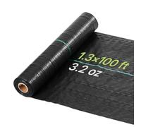 VEVOR Malla Antihierbas 0,4 x 30,5 m, 90 g/m², Tela Geotextil para Control de Maleza Polipropileno Tejido de Alta Densidad para Drenaje, Invernaderos, Jardines, Caminos de Grava, Ventilación, Exterior