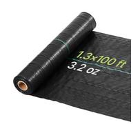 VEVOR Malla Antihierbas 0,4 x 30,5 m, 90 g/m², Tela Geotextil para Control de Maleza Polipropileno Tejido de Alta Densidad para Drenaje, Invernaderos, Jardines, Caminos de Grava, Ventilación, Exterior