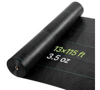 VEVOR Malla Antihierbas 4 x 35,1 m, 100 g/m², Tela Geotextil para Control de Maleza Polipropileno Tejido de Alta Densidad para Exterior, Ventilación, Drenaje, Invernaderos, Jardines, Caminos de Grava