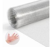 VEVOR Malla Metálica 0,4 x 6 m, Malla de Alambre Fina de 6,3 mm x 6,3 mm, Diámetro de 0,5 mm, Rejilla de Acero Galvanizado para Gallinero Jardín Finca, Rollo de Red Previene Ratones Serpientes Conejos