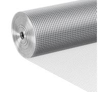 VEVOR Malla Metálica 1220 mm x 15,24 m Malla de Alambre Fina 6,35 x 6,35 mm | Rollo de Rejilla de Acero Galvanizado para Gallinero Conejero Jardín de Plantas, Red de Protección para Prevenir Roedores