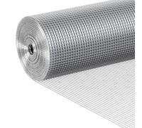 VEVOR Malla Metálica 915 mm x 15,24 m Malla de Alambre Fina 6,35 x 6,35 mm, Diámetro 0,57 mm, Rollo de Rejilla de Acero Galvanizado para Cercar Jardín Gallinero, Valla de Red para Prevenir Ratones