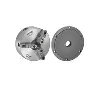 VEVOR Mandril de Torno de 3 Mordazas Diámetro Exterior de 200 mm, Autocentrante con Placa de Soporte Roscada, Rango de Sujeción de 4-200 mm con Tornillos de Llave en T para Torno de Madera y Metal