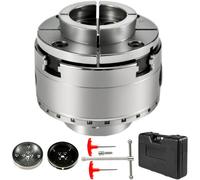 VEVOR Mandril de Torno de Metal Diámetro 100 mm 4 Mordaza Chuck de Torno Autocentrante Tamaño de Carcasa 43,5x28x11cm Mandril de Torno de Sujeción para CNC Económicos, Fresadoras, Taladradoras