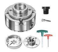 VEVOR Mandril para Torno de Madera 4 pulgadas 4 Mordazas, Juego de Mandril Autocentrante con Rosca de 1 pulgada x 8 TPI, Juego de 3 Mandriles de Pasador y Redondos, para Torno de Carpintería