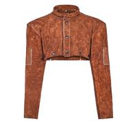 VEVOR Manga de Cuero para Soldar, Resistente al Fuego, de Piel de Vacuno, para Hombre y Mujer, Resistente al Calor, a Soldadura, Herrería, Carpintería y Jardinería, Talla M, 278 x 533 x 610 mm