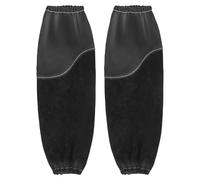 VEVOR Mangas de Trabajo para Soldadura Resistentes al Fuego Fabricadas en Piel de Vacuno Resistente y Algodón Ignífugo, con Puños Elásticos para Soldadura, Herrería y Carpintería, 533 x 95 x 1 mm