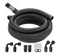 VEVOR Manguera de Combustible 10AN Manguera de Combustible 20mm Longitud 3m Línea de Combustible Diesel de Nylon Trenzado y Acero Inoxidable con 7 Adaptadores Accesorios Giratorios para Motores Coches