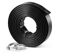 VEVOR Manguera de Descarga de PVC, 5,08 cm x 30,48 m, Manguera Plana, Negro | Para Filtro de Arena y Bomba de Sumidero de Piscinas, Resistente a la Intemperie y a las Roturas, Duradero, con Abrazaderas