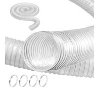 VEVOR Manguera de Recolección de Polvo 6,3x300 cm Manguera Transparente Flexible de PVC Engrosado 4 Abrazaderas de Acero Inoxidable 304 para Sierra de Mesa, Sierra de Cinta, Cepilladora, Ensambladora