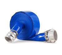 VEVOR Manguera de Retrolavado de 76,2 mm x 15,24 m, Manguera de PVC con Abrazaderas, Bloqueos de leva, Accesorios de Aluminio para Bombas para Tratamiento de Aguas Residuales, Transporte de Agua, Azul