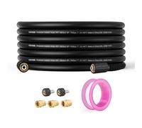 VEVOR Manguera Flexible para Lavadora a Presión 15,2 m, Manguera de Lavado a Presión de Repuesto Conexión 1/4" Conector Roscado M22-14 mm Radio de Curvatura 19,1 mm, 3600 PSI, para Extensión