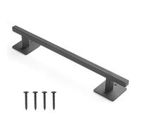 VEVOR Manija para Puerta Corrediza 320 mm Tirador para Puerta de Granero de Acero al Carbono Resistente para Exteriores Manija Metálica Negra para Garaje, Cobertizo, Armario, Despensa, 1 Pieza