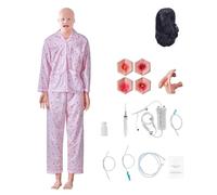 VEVOR Maniquí de Enfermería de Hombre Mujer Maniquí de Cuidado del Paciente 175 cm PVC Maniquí de Entrenamiento de Enfermera Simulación Realista para Enseñanza Formación Médica de Hospital Instituto
