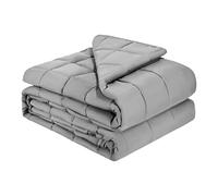 VEVOR Manta con Peso, 9 kg, 223 x 264 cm, Tamaño King, Transpirable, con Perlas de Vidrio, para Todo Tipo Clima, para Adultos de 90 a 113 kg, Alivia la Ansiedad y el Estrés, Mejora el Sueño, Gris