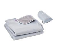 VEVOR Manta de Camping Estadio 2x1,5m Portátil Cálido Polar de Poliéster Impermeable PU1500 Resistente al Viento Ignífugo para Exteriores, Pícnics, Senderismo, Eventos Deportivos, Camping, Gris Claro