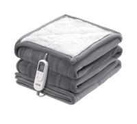 VEVOR Manta Eléctrica Calefactora de Franela Suave de Lana de Cordero, con 9 Niveles de Temperatura y 6 Niveles de Calor, Manta Cálida para Regalo de Cumpleaños, Abuela(Gris), 150 W, 1800 x 2000 mm
