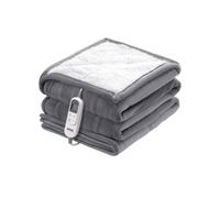 VEVOR Manta Eléctrica Calefactora de Franela Suave de Lana de Cordero, con 9 Niveles de Temperatura y 6 Niveles de Calor, Ideal como Regalo de Cumpleaños o para Abuelas(Gris), 1500 x 2000 mm, 150 W