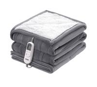 VEVOR Manta Eléctrica Calefactora de Franela Suave de Lana de Cordero, con 9 Niveles de Temperatura y 6 Niveles de Calor, Manta Cálida para Regalo de Cumpleaños, Abuela(Gris), 150 W, 1800 x 2000 mm