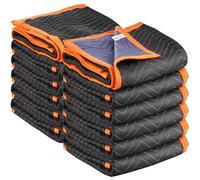 VEVOR Mantas de Embalaje y Mudanza 12 Piezas 1829 x 1016 mm, Manta para Envolver Muebles, Estructura de 3 Capas de Tela no Tejida y Relleno de Algodón para Envíos, Embalaje, Protección de Muebles