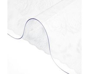 VEVOR Mantel de Plástico Transparente 36 x 60 Pulgadas, Protector de Mesa de 2 mm de Grosor, Tapete Rectangular, Impermeable y Fácil de Limpiar, para Mesa de Noche, Cómoda