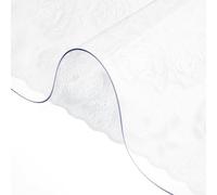 VEVOR Mantel de plástico transparente de 42 x 78 pulgadas, protector de mesa transparente de 2 mm de grosor, tapete rectangular transparente, impermeable y fácil de limpiar, para mesa de noche, cómoda