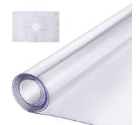 VEVOR Mantel de PVC Rectángulo Transparente 106,7x243,8cm Grosor 1,5mm para Mesa