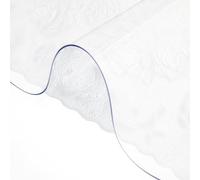 VEVOR Mantel de plástico Transparente de 107 x 183 cm, Protector de Mesa de 1.5 mm de Grosor, tapete Rectangular Transparente, Impermeable y fácil de Limpiar, para Mesa de Noche, cómoda de Oficina