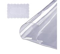 VEVOR Mantel Transparente Redondo 123 cm Mantel de PVC Transparente Espesor de 1,5 mm Impermeable Corta a Medida Protector de Mesa 45x30 cm Protector de Plástico para Mesa Comedor Cocina Restaurante
